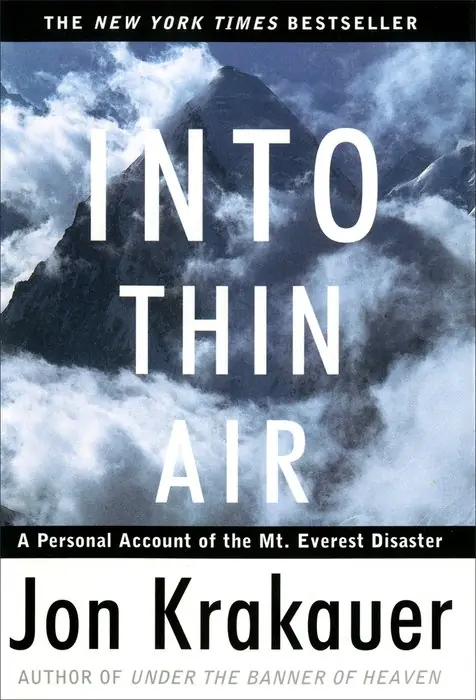 Cover of Into Thin Air by Jon Krakauer