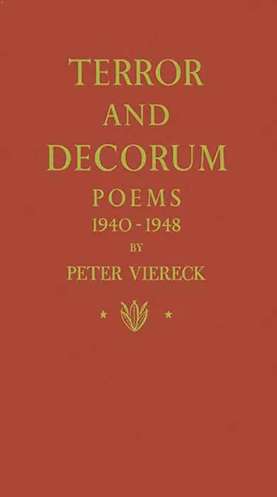 Cover of Terror and Decorum by Peter Viereck